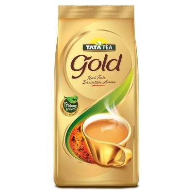 Tata loose tea packing pouch gold 450gr