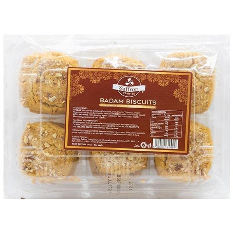 Saffron badam biscuits