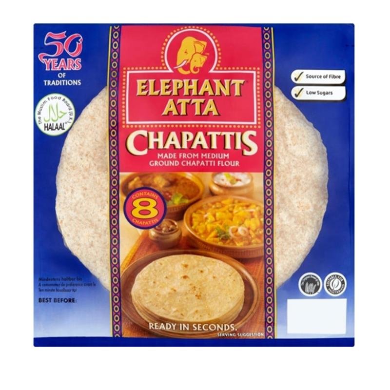 Elephant ready made fresh roti 8 st