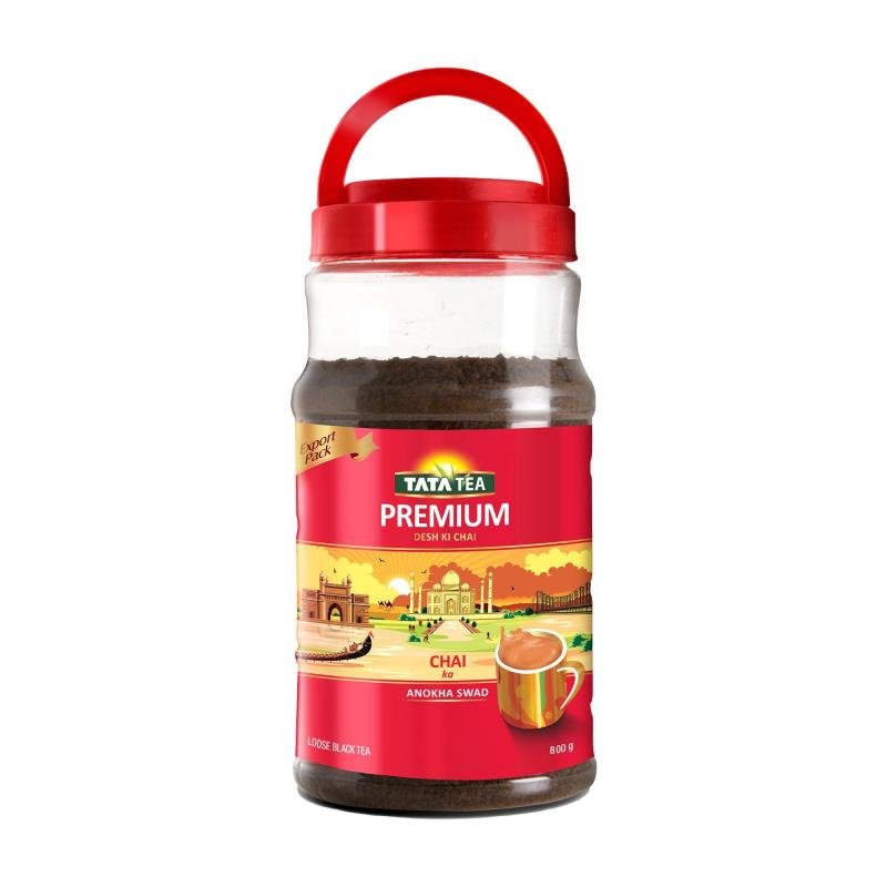 Tata premium tea loose pack jar 800gr