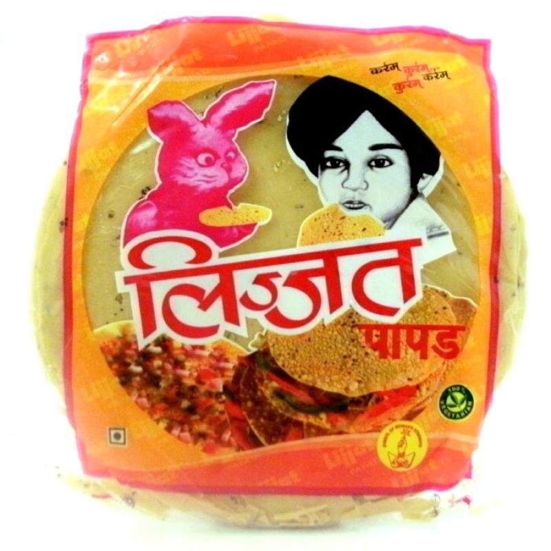 Lijjat papad garlic 7" 200gm