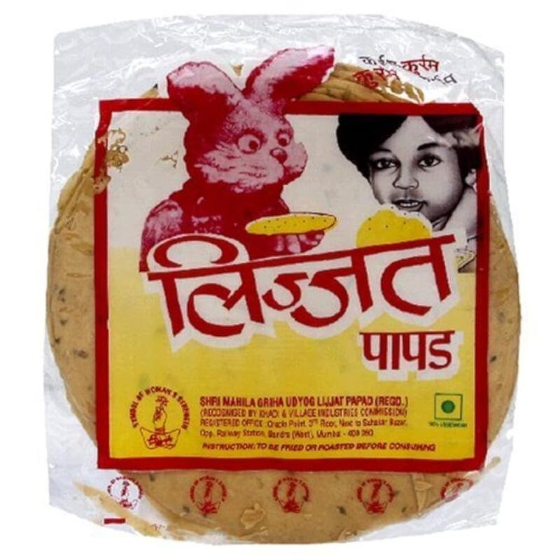 Lijjat pappad black pepper 200g