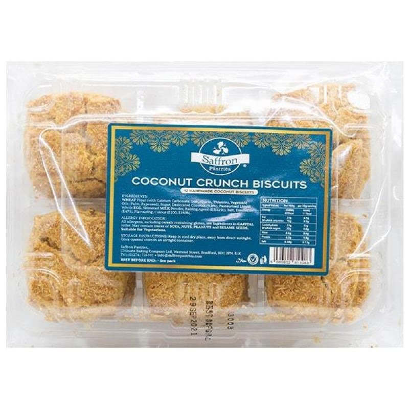 Saffron coconut crunch biscuit